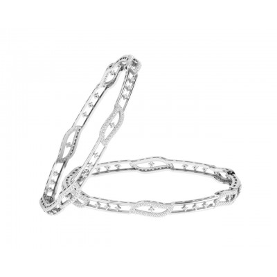 Jeny Round Brilliant Diamond Bangles in Gold